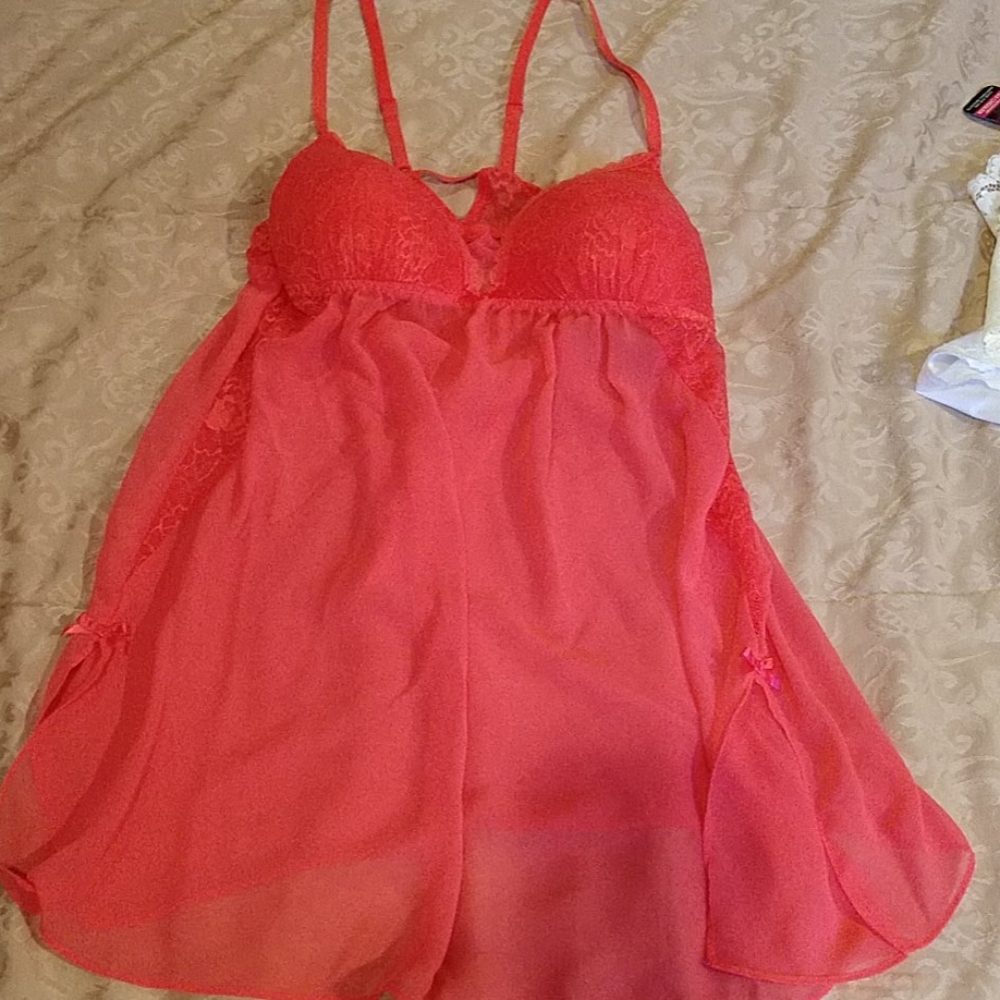 Women'sSexy Rouge Red TrueRomance Babydoll Nighty